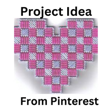 Load image into Gallery viewer, "Sanspec Collection: Plastic Canvas Needlecraft Kit with 7-count Sheets, Needles, and Ruler"- Clear