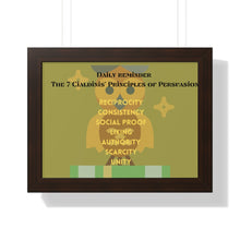Load image into Gallery viewer, Framed Horizontal Poster 7 Principles of Persuasion