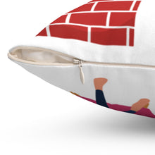 Load image into Gallery viewer, Santa Baby Spun Polyester Square Pillow Case