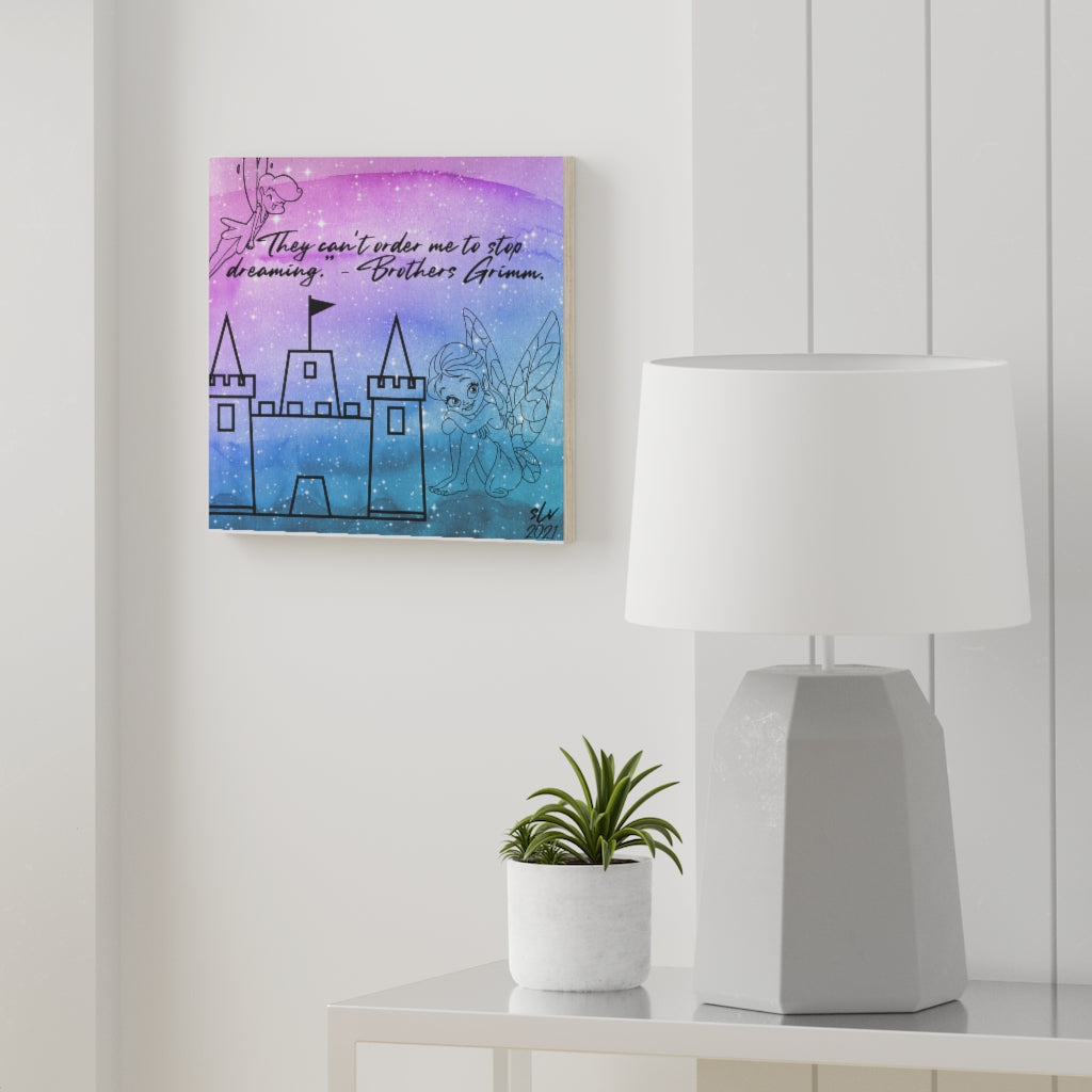 Fairies Dreaming Wood Canvas