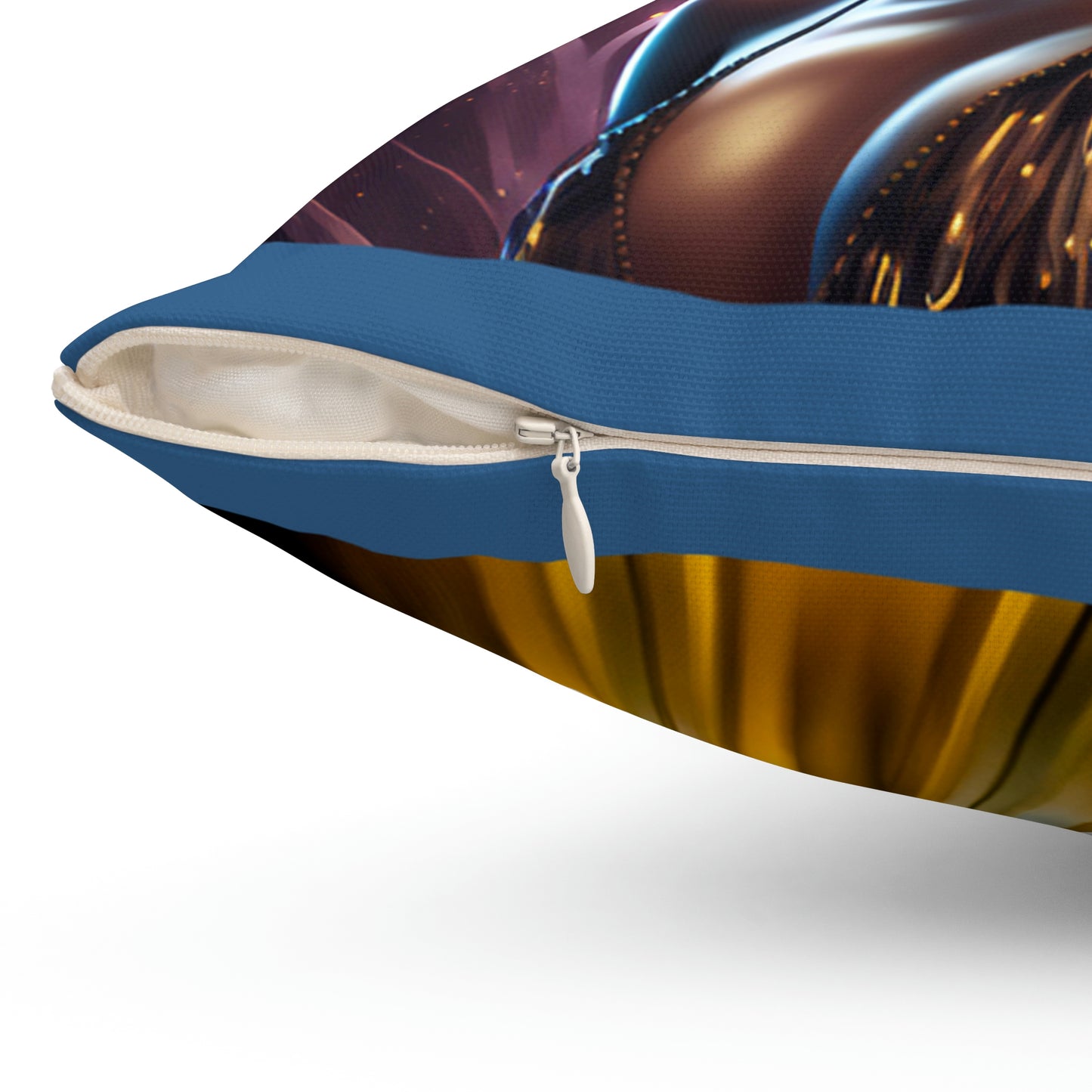 African American Profile Spun Polyester Square Pillow