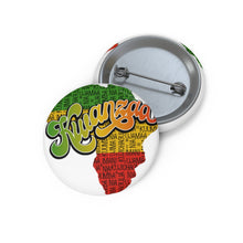 Load image into Gallery viewer, Kwanzaa Custom Pin Buttons
