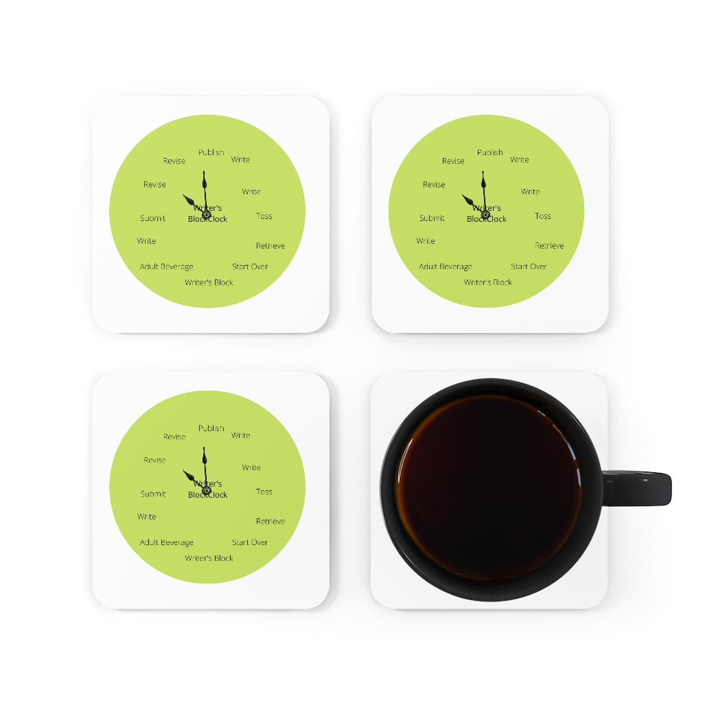 The Writer's Block Collection Cork Back Coaster