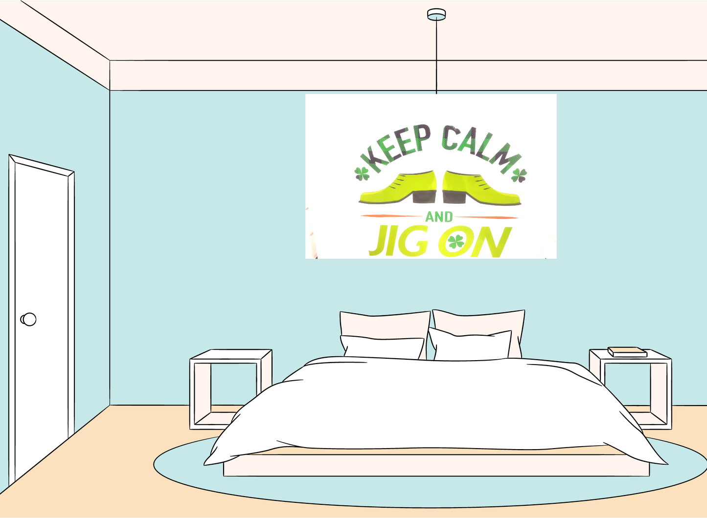 Keep Calm and Jig On Canvas Board - St. Patrick's Day Wall Decoration