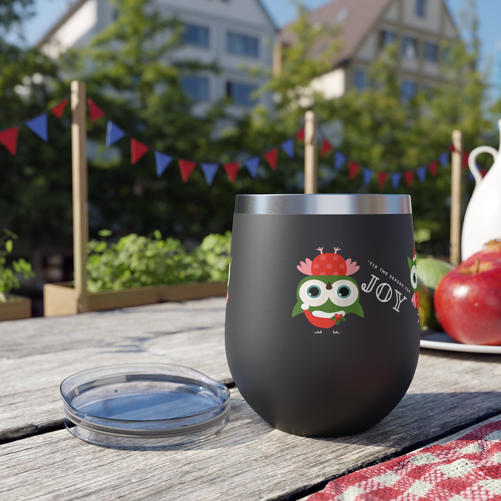Holiday Owl Insulated Cup
