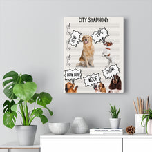 Load image into Gallery viewer, City Symphony Dogs Canvas Gallery Wraps