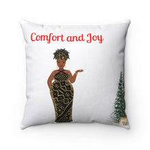 Load image into Gallery viewer, Comfort & Joy Curvy Woman Spun Polyester Square Pillow Case