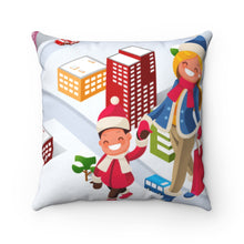 Load image into Gallery viewer, Joy of Christmas Spun Polyester Square Pillow Case