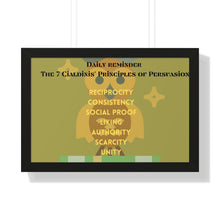 Load image into Gallery viewer, Framed Horizontal Poster 7 Principles of Persuasion