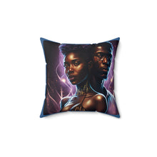 Load image into Gallery viewer, African American Profile Spun Polyester Square Pillow