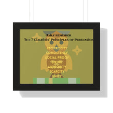 Load image into Gallery viewer, Framed Horizontal Poster 7 Principles of Persuasion