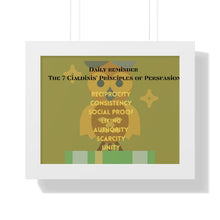 Load image into Gallery viewer, Framed Horizontal Poster 7 Principles of Persuasion