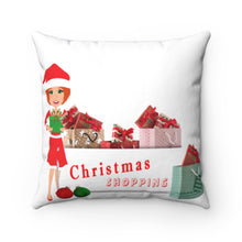 Load image into Gallery viewer, it's Christmas Time Spun Polyester Square Pillow Case