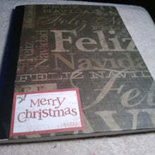 Load image into Gallery viewer, Composition Notebook Altered Feliz Navidad/Merry Christmas