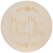 Load image into Gallery viewer, "Pray More" Wood Wall Home Décor