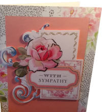 Load image into Gallery viewer, Sympathy Card with A Pink Rose