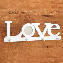 Load image into Gallery viewer, White "Love" Photo Frame Wall Hook Home Décor