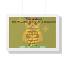 Load image into Gallery viewer, Framed Horizontal Poster 7 Principles of Persuasion