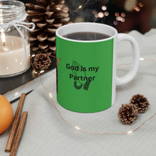 Load image into Gallery viewer, "God is My Partner" Quote Ceramic Mug 11oz