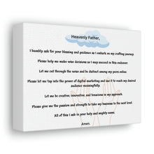 Load image into Gallery viewer, Jabez's Crafter Prayer Artful Canva Wrapped Prints