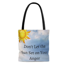 Load image into Gallery viewer, Don't Let Sun Set on your Anger AOP Tote Bag