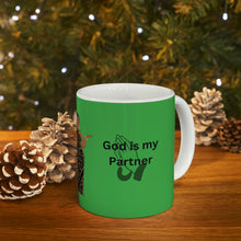 Load image into Gallery viewer, "God is My Partner" Quote Ceramic Mug 11oz