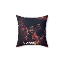 Load image into Gallery viewer, African Couple's Love Spun Polyester Square Pillow