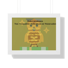Load image into Gallery viewer, Framed Horizontal Poster 7 Principles of Persuasion