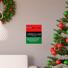 Load image into Gallery viewer, Juneteenth Premium Matte vertical posters