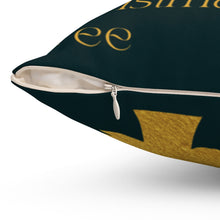 Load image into Gallery viewer, Rock Around the Christmas Tree Spun Polyester Square Pillow Case