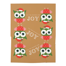 Load image into Gallery viewer, Holiday Owl Baby Blanket