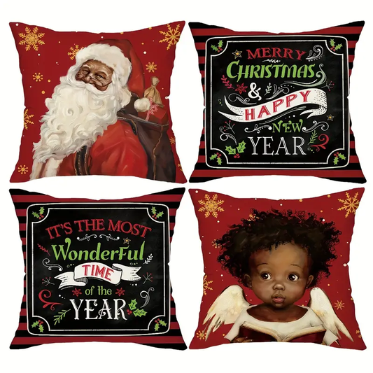 Vintage Black Throw Pillow Covers – 18"x18"