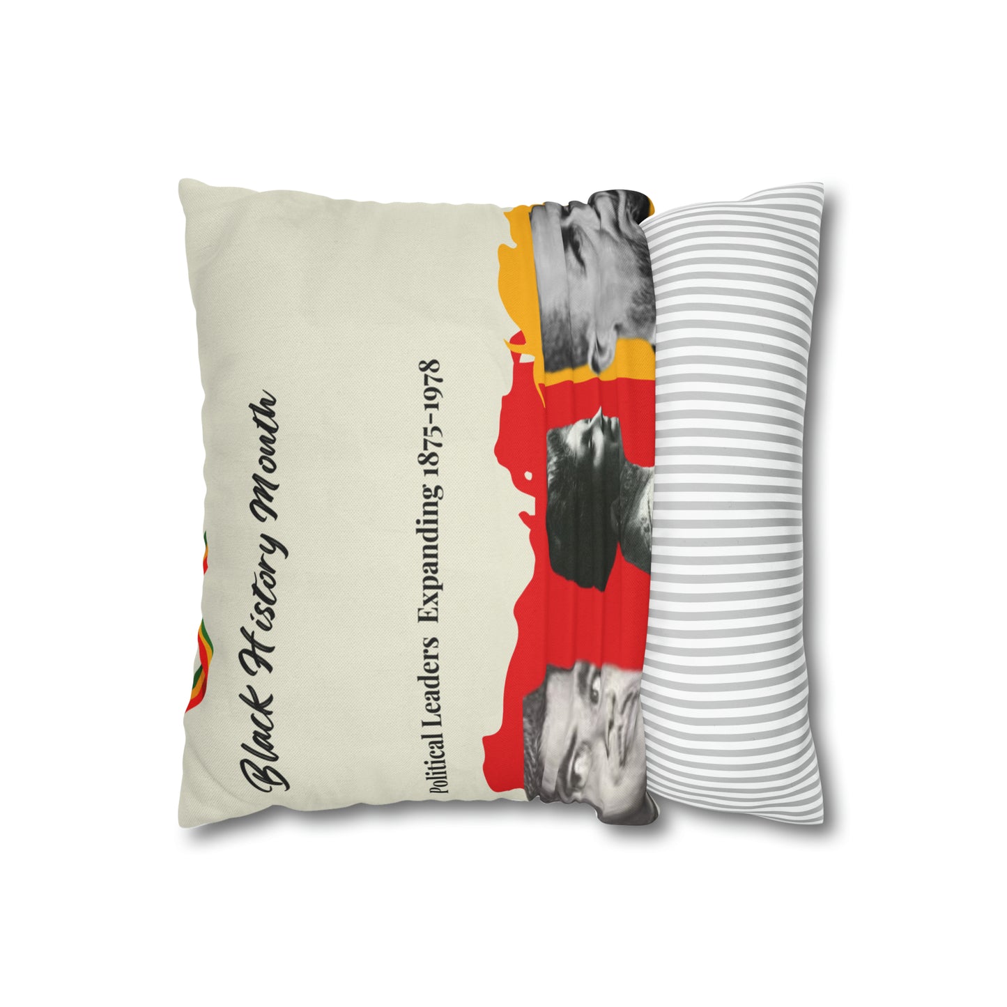 Black History Month Political Leaders Spun Polyester Square Pillow Case