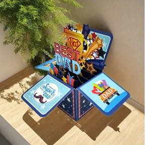Father's Day, Father's Birthday Pop-up Greeting Card Box,
