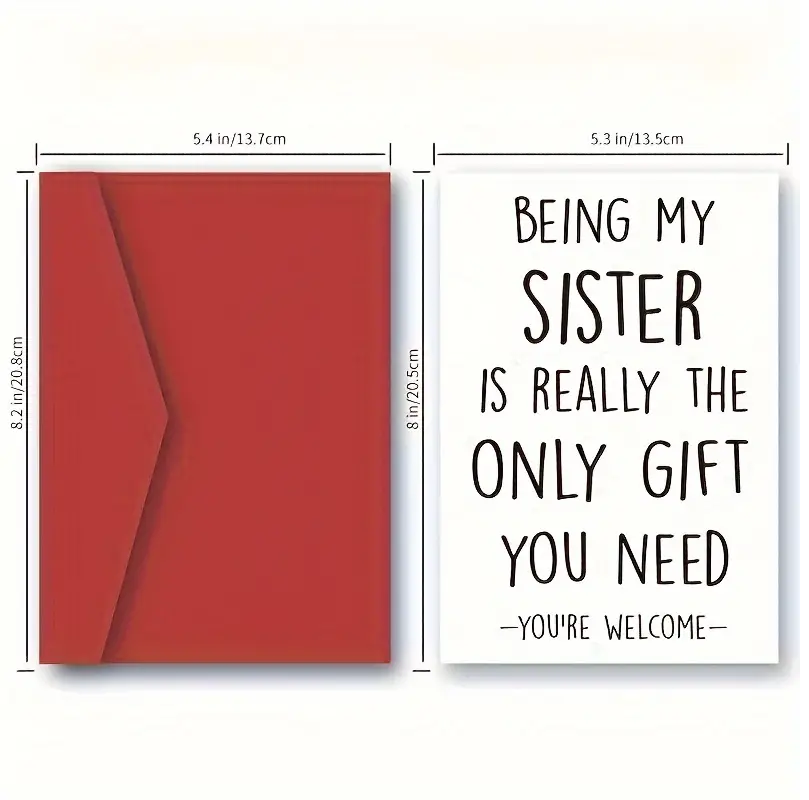 Humorous Birthday Greeting Card For Sister