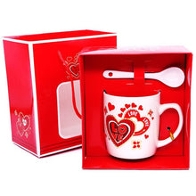 Load image into Gallery viewer, &quot;Love&quot; Ceramic Coffee Cup,, spoon, and tea bag
