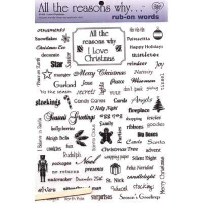 Limited Edition Christmas Rub-on Transfers All the Reason Why I Love Christmas