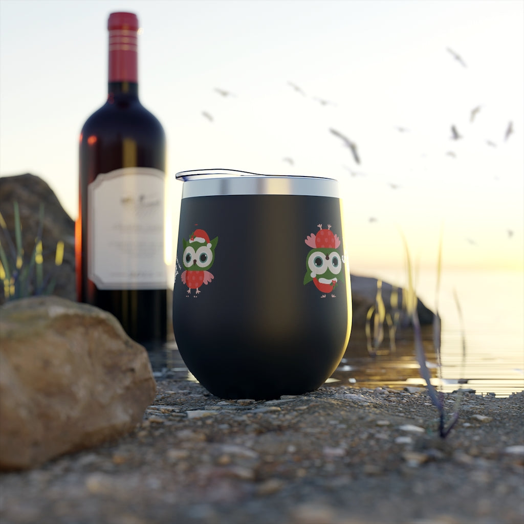 Holiday Owl Insulated Cup