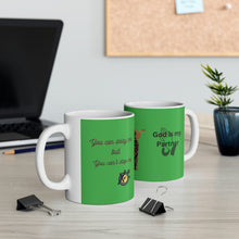 Load image into Gallery viewer, &quot;God is My Partner&quot; Quote Ceramic Mug 11oz
