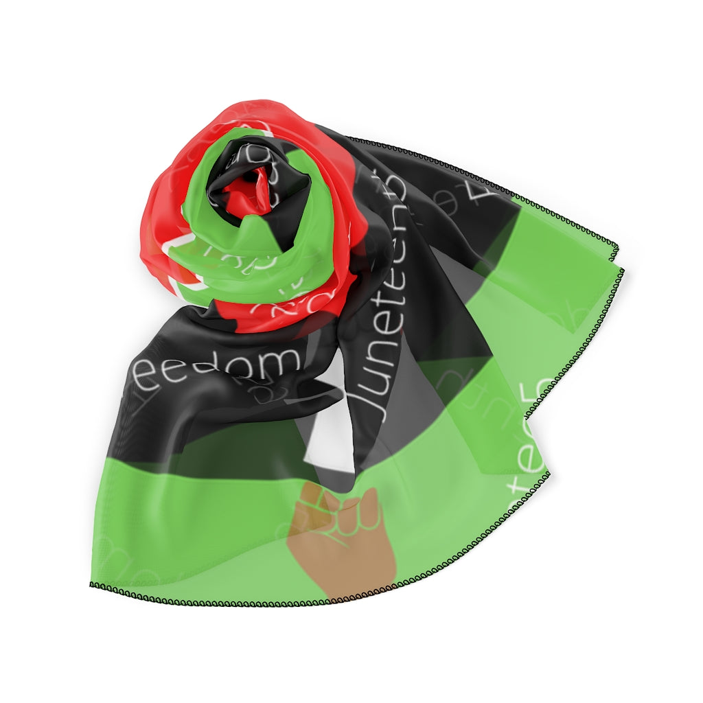 Juneteenth Freedom Day Poly Scarf