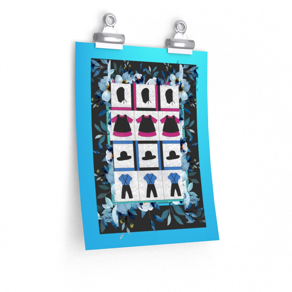 Amish  Kids Clothes Premium Matte vertical posters