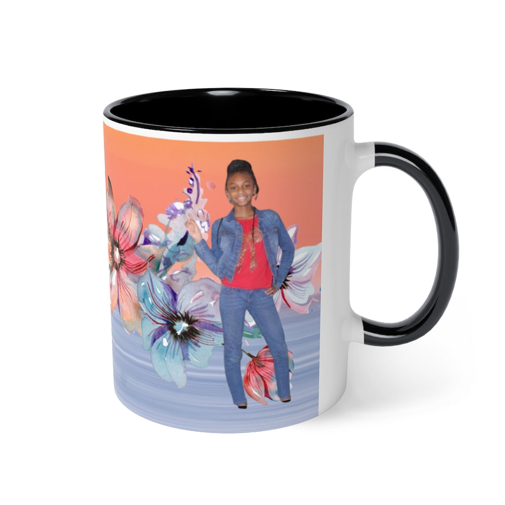 Black Teenage Queen Accent Mug