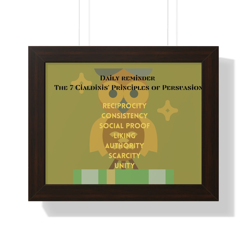 Framed Horizontal Poster 7 Principles of Persuasion