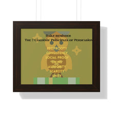 Load image into Gallery viewer, Framed Horizontal Poster 7 Principles of Persuasion
