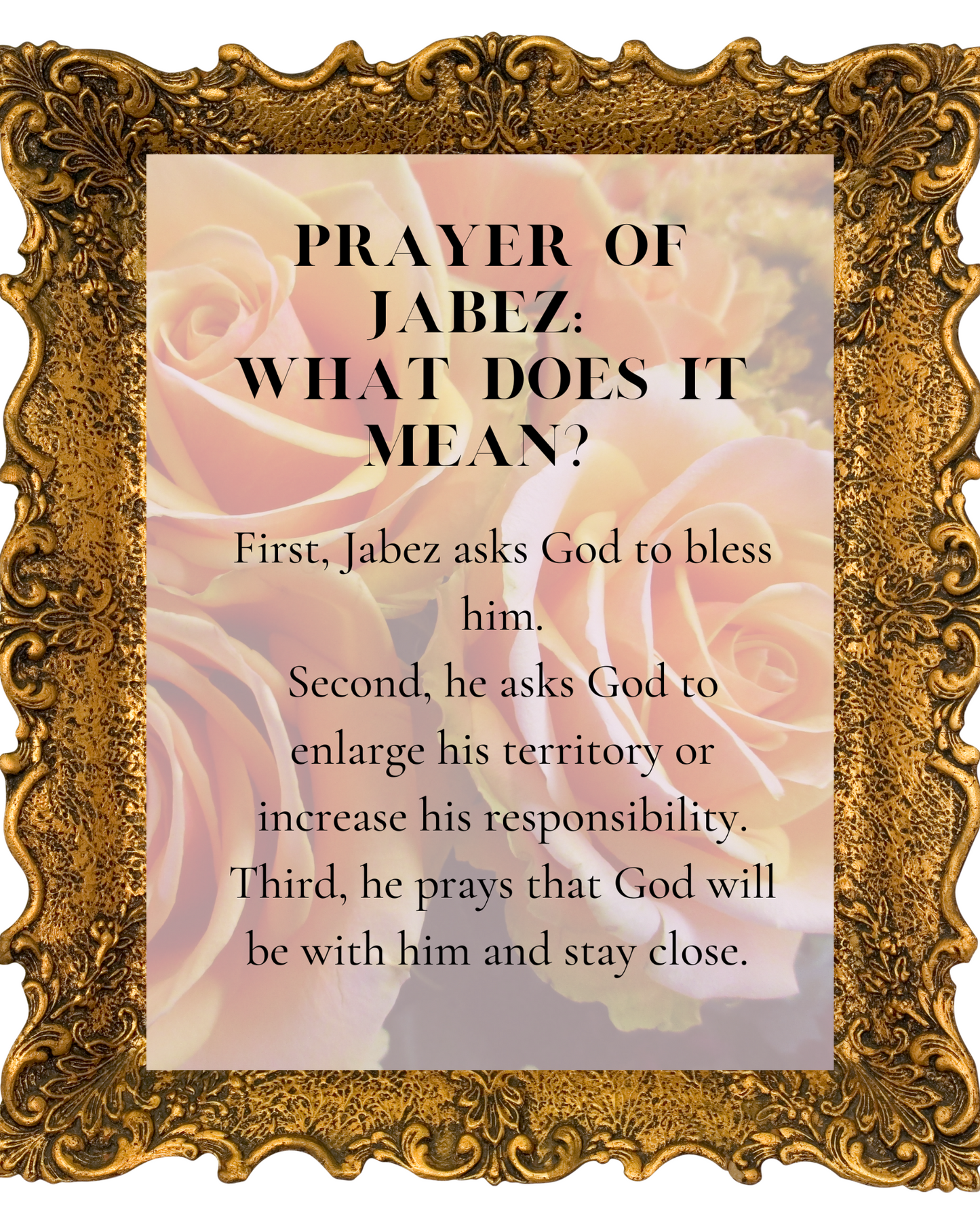 Prayer of Jabez and What it Means Digital Printable