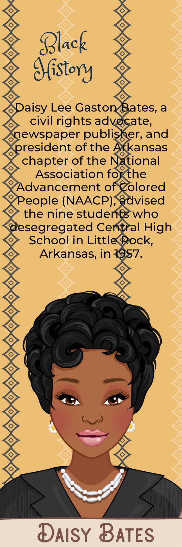 Black Female Activist Bookmarks. Series 1