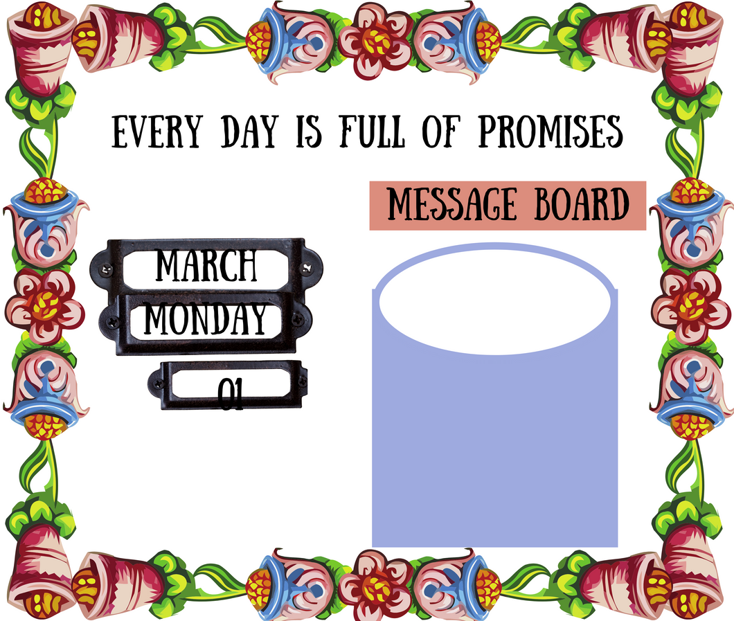 Magnetic Message Board Digital Prints kit