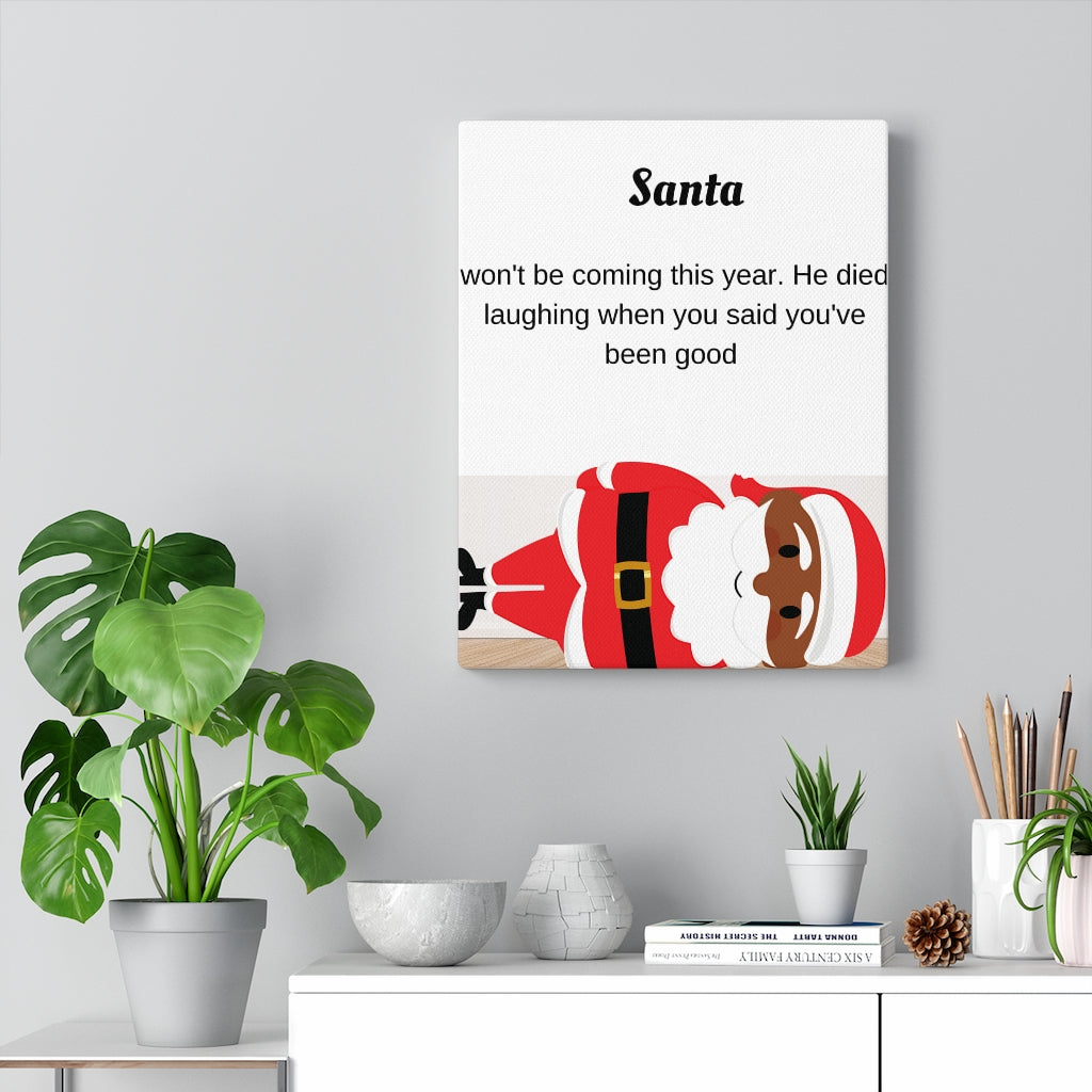 Canvas Gallery Wraps Santa Die Laughing