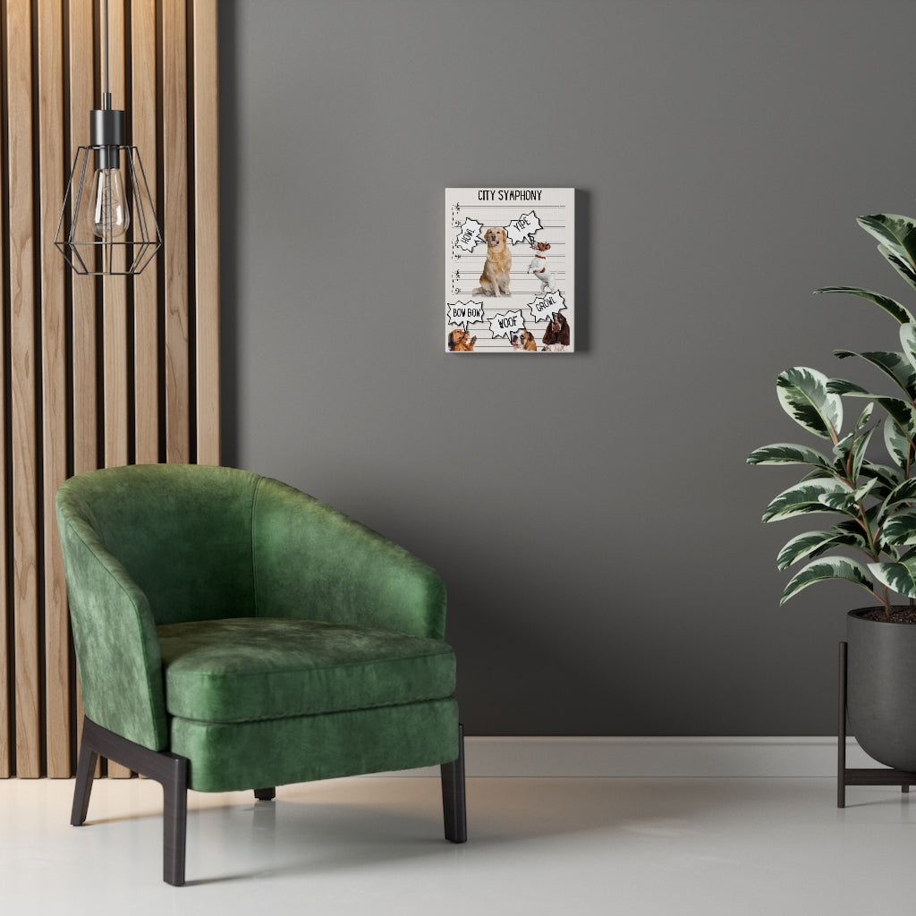 City Symphony Dogs Canvas Gallery Wraps