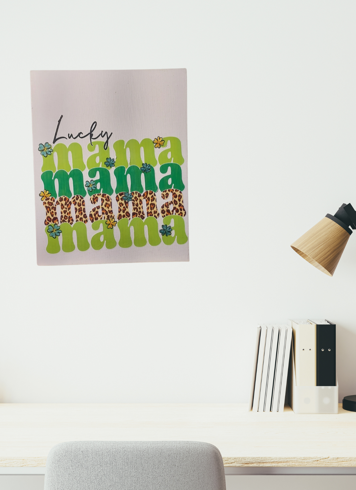 Lucky Mama Canvas Board - 8x10 inch Wall Décor for Mama